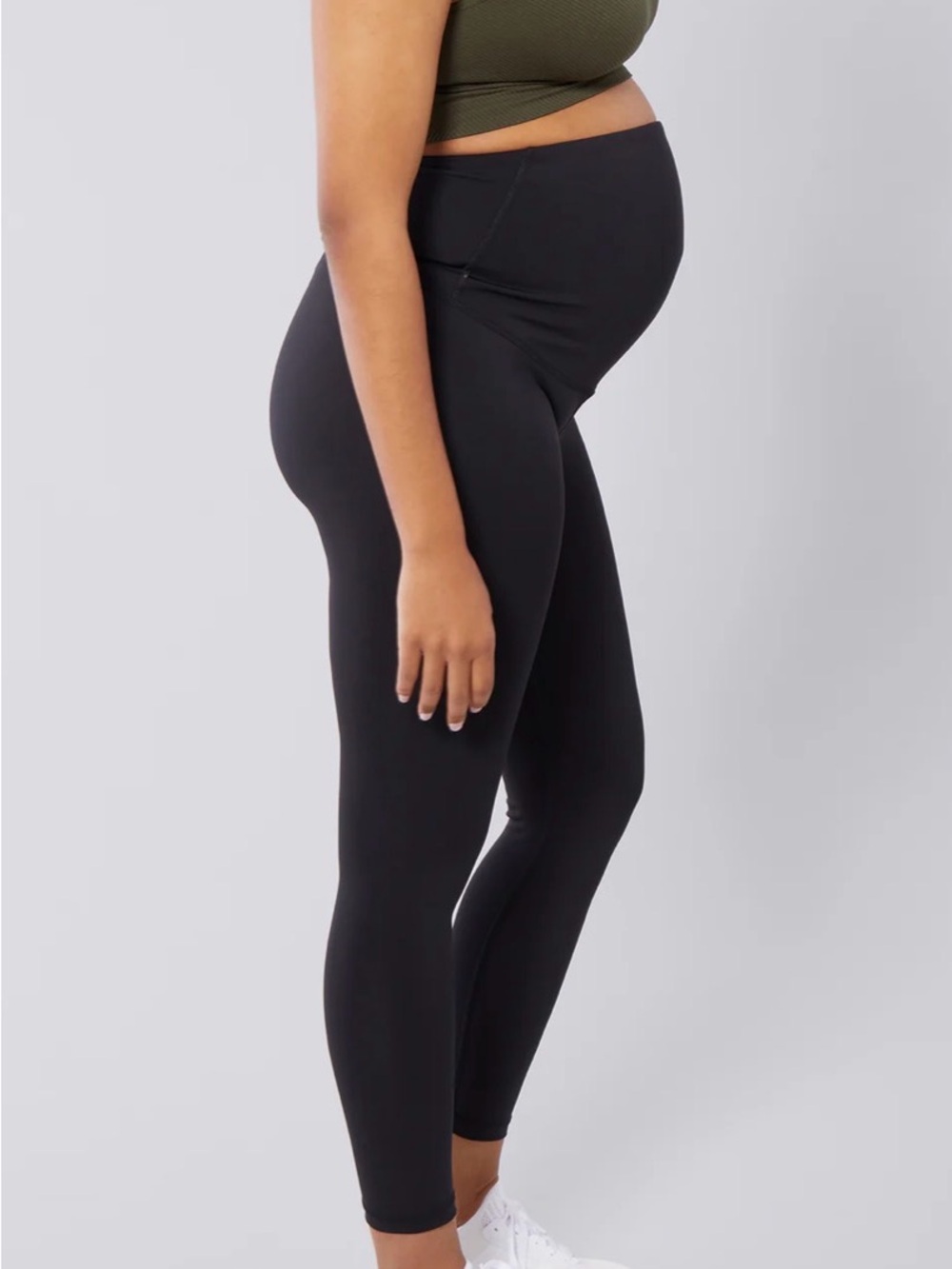 NWT Isabel Maternity by Ingrid & Isabel Black Maternity Leggings - Picture 3 of 10
